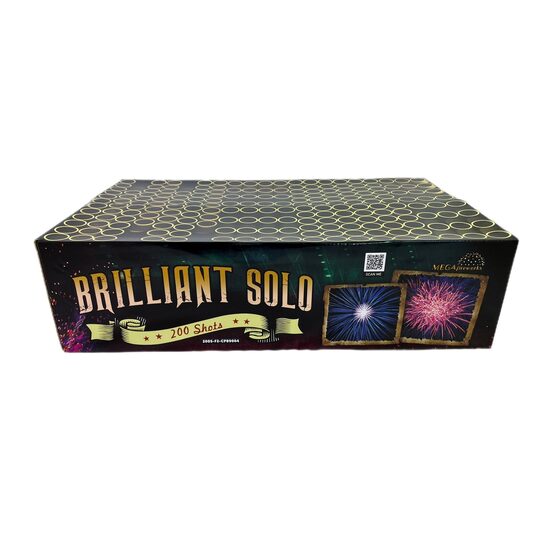 Daugiašūvis fejerverkas „Brilliant Solo“ (200 šūvių, 20mm, įvairiakryptis)