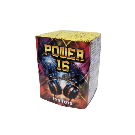 Daugiašūvis fejerverkas „Power 16“ (16 šūvių, 20mm)