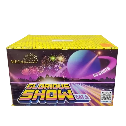 Daugiašūvis fejerverkas „Glorious Show“ (64 šūviai, 25mm)