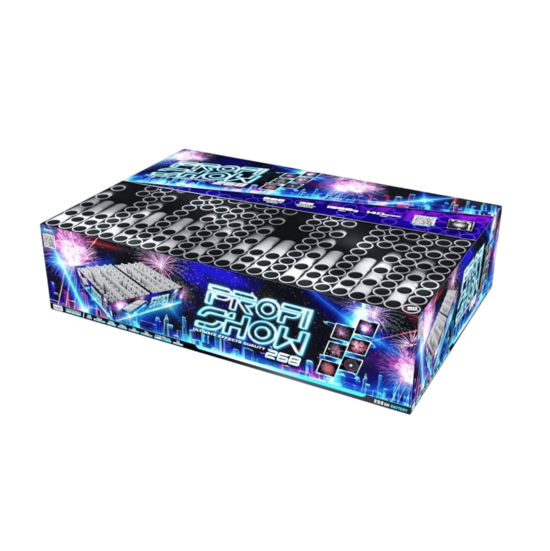 Daugiašūvis fejerverkas „Profi Show Multi 268“ (268 šūviai, 20mm, įvairiakryptis)