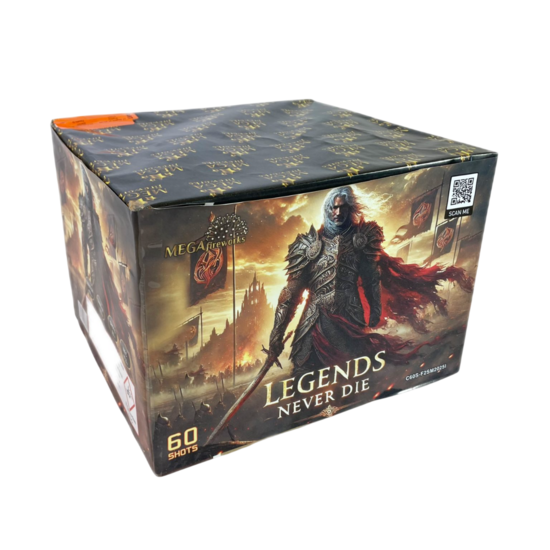 Daugiašūvis fejerverkas „Legends Never Die“ (60 šūvių, 20, 25mm)